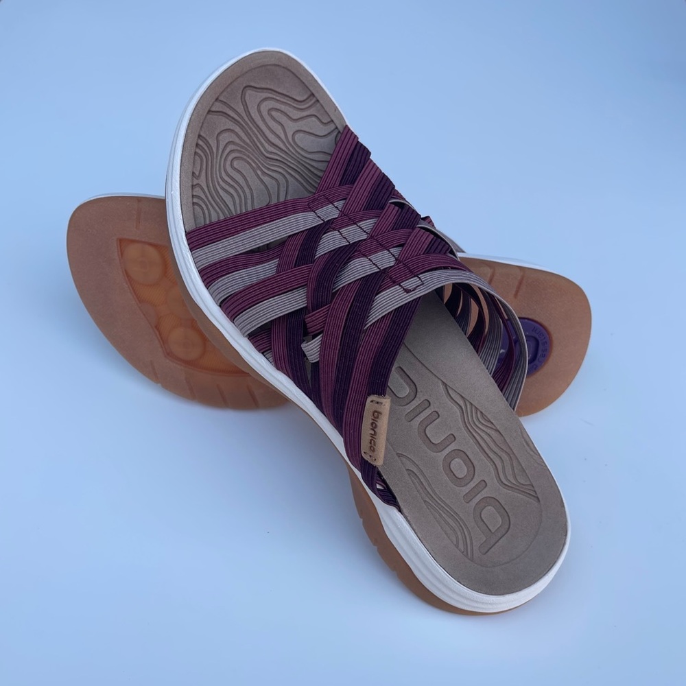 Woven Slide Sandal Purple